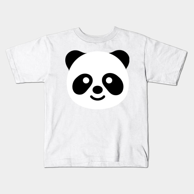 Panda Bear Face Emoticon Kids T-Shirt by AnotherOne